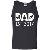 Happy First Time Dad 2017 - Best Gift Father's Day Tank Top - TEEEVER - Black / S- Sleeveless -TeeEver.com