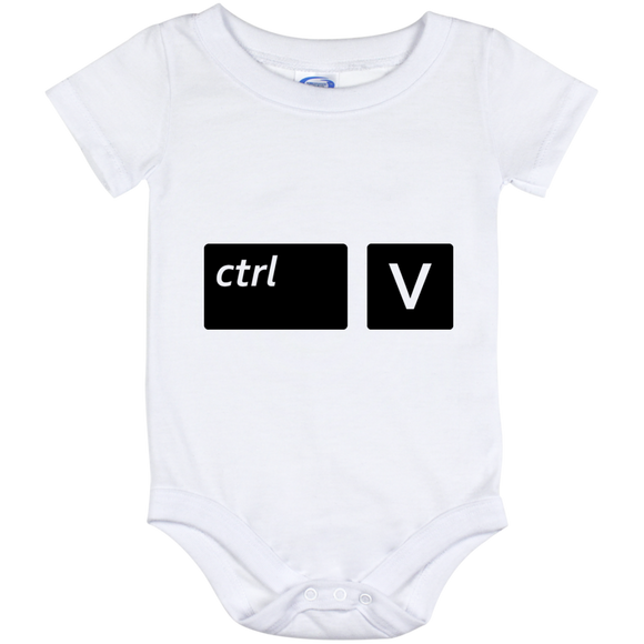 Copy And Paste - Ctrl-V for Son - Baby Onesie 6,12,24 month TEEEVER - Baby Onesie 12 Month / White / One Size- Apparel -TeeEver.com