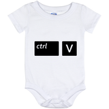 Copy And Paste - Ctrl-V for Son - Baby Onesie 6,12,24 month TEEEVER - Baby Onesie 12 Month / White / One Size- Apparel -TeeEver.com