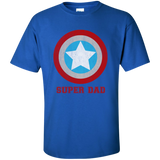 Super Man Daddy Father's Day T-Shirt - Royal / S- Short Sleeve -TeeEver.com