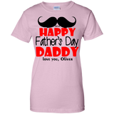 Happy-Father's-day Ladies Custom 100% Cotton T-Shirt - Light Pink / XS- Short Sleeve -TeeEver.com