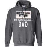 Men's Proud to be a Veteran and Dad Father's Day Gift Hoodie - TEEEVER - Dark Heather / S- Hoodies -TeeEver.com