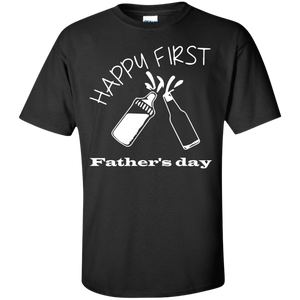 Happy first Father's day T-Shirt - Black / S- Short Sleeve -TeeEver.com