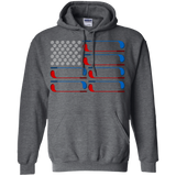 Dad American Flag Golf - July 4th Father's Day Gift - LS/Hoodie/Sweatshirt - TEEEVER - G185 Gildan Pullover Hoodie 8 oz. / Dark Heather / S- Apparel -TeeEver.com