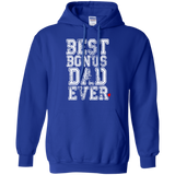 Best Bonus Dad Ever - Stepdad Step Father Day Varsity Hoodie - TEEEVER - Royal / S- Hoodies -TeeEver.com