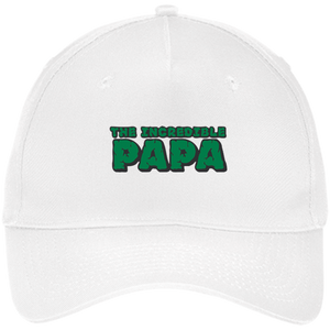 Men's The Incredible PAPA - Superhero Father's Day Gift - Five Panel Twill Cap - White / One Size- Hats -TeeEver.com
