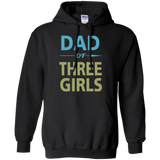 Dad of Three Girls Father's Day Hoodie - TEEEVER - Black / S- Hoodies -TeeEver.com