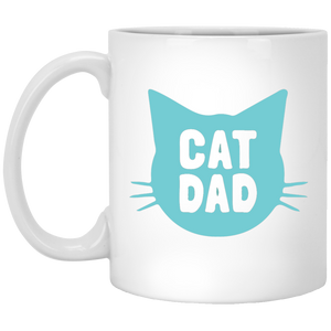 Cat Dad - Father's Gifts idea - Mugs - Black 11 oz. Mug / Black / One Size- Apparel -TeeEver.com