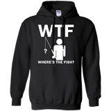 Mens Where's The Fish Funny Father's Day Birthday Gifts Fishing Hoodie - TEEEVER - Black / S- Sweatshirts -TeeEver.com