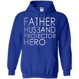 father's day - Father Husband Protector Hero Hoodie - TEEEVER - Royal / S- Hoodies -TeeEver.com