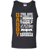 6TN Mens Daddy Superhero Tank Top - TEEEVER - Black / S- Sleeveless -TeeEver.com