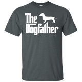 The Dogfather Dachshund - Funny Gifts For Men & Women T-Shirt - TEEEVER - Dark Heather / S- Short Sleeve -TeeEver.com