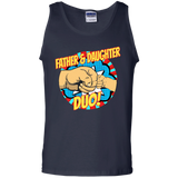 Fathers - Superhero Father Daughter Duo Dad Tank Top - TEEEVER - Navy / S- Sleeveless -TeeEver.com