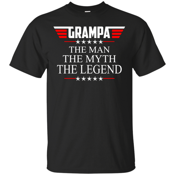 Men's Grampa The Man The Myth The Legend Father's Day T-Shirt - TEEEVER - Black / S- Short Sleeve -TeeEver.com