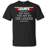 Men's Grampa The Man The Myth The Legend Father's Day T-Shirt - TEEEVER - Black / S- Short Sleeve -TeeEver.com