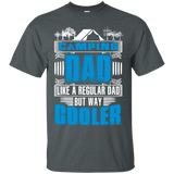 Cooler Camping Dad. Funny - Daddy T-Shirt - TEEEVER - Dark Heather / S- Short Sleeve -TeeEver.com