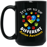 It's Ok to be different Autism Awareness MUGS