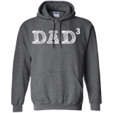 Men's Dad3 Three Kids Father's Day Father of Three Hoodie - TEEEVER - Dark Heather / S- Hoodies -TeeEver.com