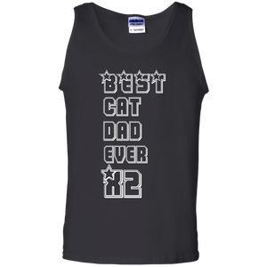 Best Cat Dad Ever X2 Funny - Gift For Father's Day Tank Top - TEEEVER - Black / S- Sleeveless -TeeEver.com