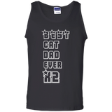 Best Cat Dad Ever X2 Funny - Gift For Father's Day Tank Top - TEEEVER - Black / S- Sleeveless -TeeEver.com