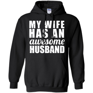 Men's My Wife Has An Awesome Husband - Father's Day Gift Hoodie - TEEEVER - Black / S- Hoodies -TeeEver.com