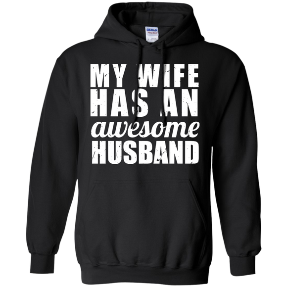 Men's My Wife Has An Awesome Husband - Father's Day Gift Hoodie - TEEEVER - Black / S- Hoodies -TeeEver.com