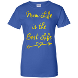 Mom Life is the best life - Great Mother's and Father's Day Ladies T-Shirt - Teeever.com - Royal / XS- Short Sleeve -TeeEver.com