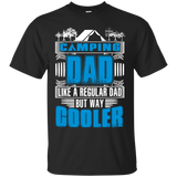 Cooler Camping Dad. Funny - Daddy T-Shirt - TEEEVER - Black / S- Short Sleeve -TeeEver.com