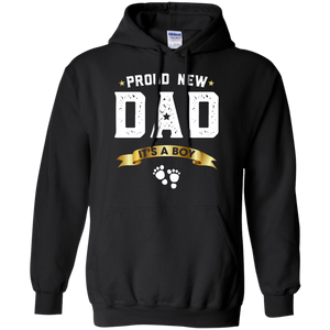 Proud New Dad Its A Boy Cute Father's Day - Gift Baby Hoodie - TEEEVER - Black / S- Hoodies -TeeEver.com