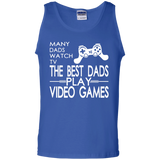 Many Dads Watch TV The Best Dads Play Video Games Tank Top - TEEEVER - Royal / S- Sleeveless -TeeEver.com