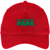 Men's The Incredible PAPA - Superhero Father's Day Gift - Five Panel Twill Cap - Red / One Size- Hats -TeeEver.com