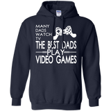 Many Dads Watch TV The Best Dads Play Video Games Hoodie - TEEEVER - Navy / S- Hoodies -TeeEver.com