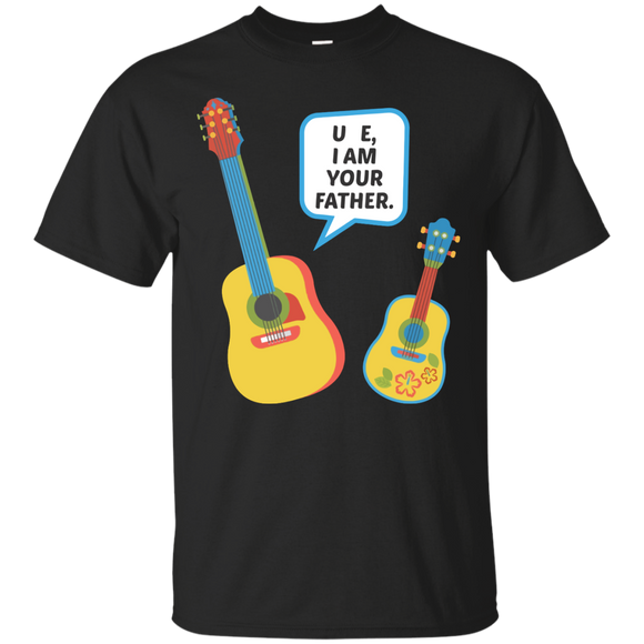 Uke I Am Your Father Funny Ukulele Gift T-Shirt - TEEEVER - Black / S- Short Sleeve -TeeEver.com