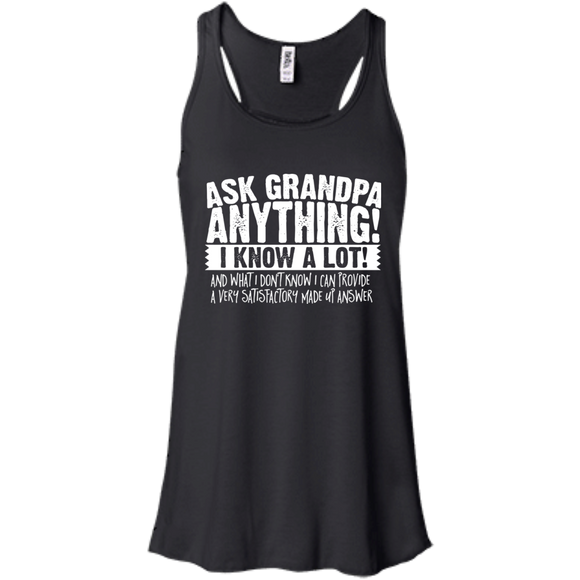 Mens Ask Grandpa Anything - Funny Gift for Father's Day Men/Women Tank top