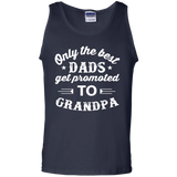 Men's Only The Best Dads Get Promoted To Grandpa Tank Top - TEEEVER - Navy / S- Sleeveless -TeeEver.com