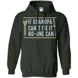 Mens If Grandpa Can't Fix It No-one Can - Father's Day Gift Pullover Hoodie - Forest Green / Small- Sweatshirts -TeeEver.com