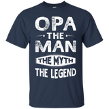 Opa The Man The Myth The Legend Fathers Day Gift Men T-Shirt - TEEEVER - Navy / S- Short Sleeve -TeeEver.com