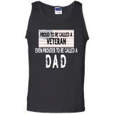 Men's Proud to be a Veteran and Dad Father's Day Gift Tank Top - TEEEVER - Black / S- Sleeveless -TeeEver.com