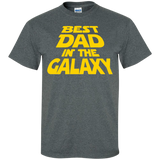 Best Dad in the Galaxy T-Shirt - Dark Heather / S- Short Sleeve -TeeEver.com