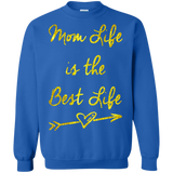Mom Life is the best life - Great Mother's and Father's Day Pullover Sweatshirt - Teeever.com - Royal / S- Crewnecks -TeeEver.com