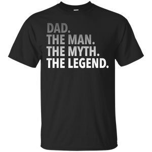 Men's Dad - The Man The Myth The Legend - Dad Father - T-Shirt - TEEEVER - Black / S- Short Sleeve -TeeEver.com