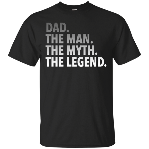 Men's Dad - The Man The Myth The Legend - Dad Father - T-Shirt - TEEEVER - Black / S- Short Sleeve -TeeEver.com