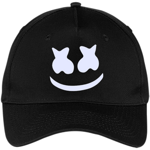 Mello Smile - Simple Design - Five Panel Twill Cap - Black / One Size- Hats -TeeEver.com