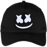 Mello Smile - Simple Design - Five Panel Twill Cap - Black / One Size- Hats -TeeEver.com