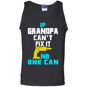 Village Mens If Grandpa Can't Fix It no-one can Tank Top - TEEEVER - Black / S- Sleeveless -TeeEver.com