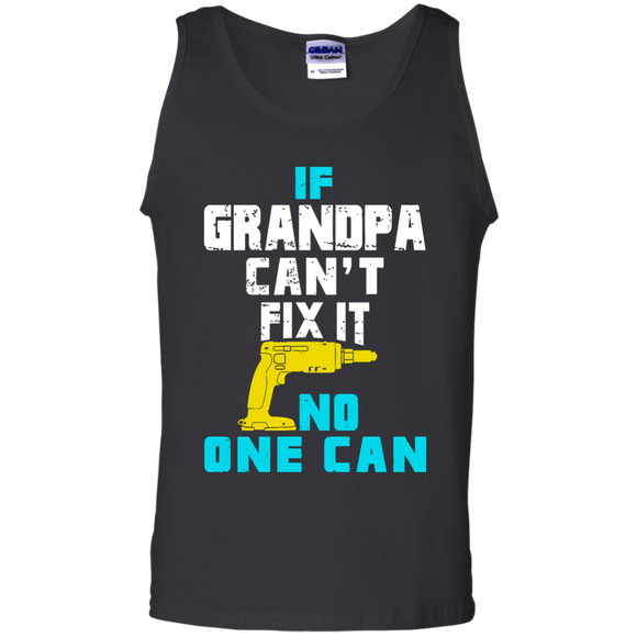 Village Mens If Grandpa Can't Fix It no-one can Tank Top - TEEEVER - Black / S- Sleeveless -TeeEver.com
