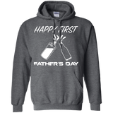 Happy first fatherday, father's day gift - Hoodie - TEEEVER - Dark Heather / S- Hoodies -TeeEver.com