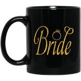 Womens Bride - Bachelorette Party Faux Gold With Ring MUGS