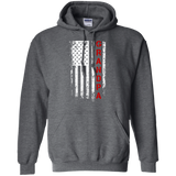 Father's Day Gift American red Grandpa flag Hoodie - TEEEVER - Dark Heather / S- Sweatshirts -TeeEver.com