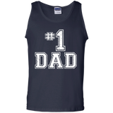 #1 Dad Number One Father's Day Vintage Style Tank Top - TEEEVER - Navy / S- Sleeveless -TeeEver.com